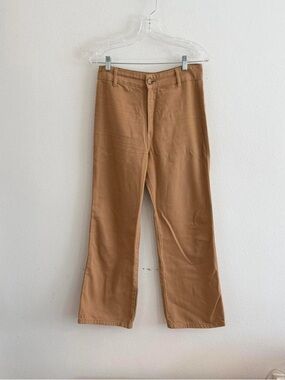 Reformation Camel Brown Straight Leg Pants